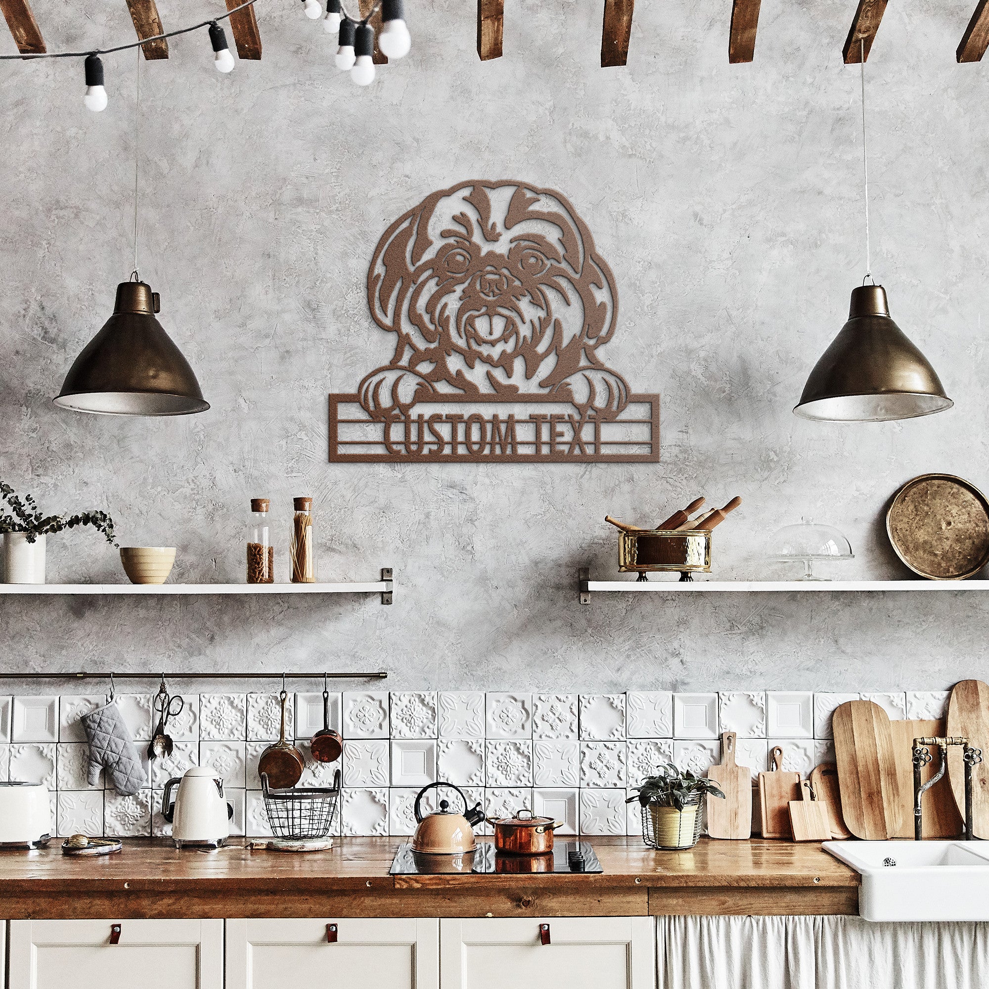 Shih Tzu - Dog Customized Metal Wall Art Decor