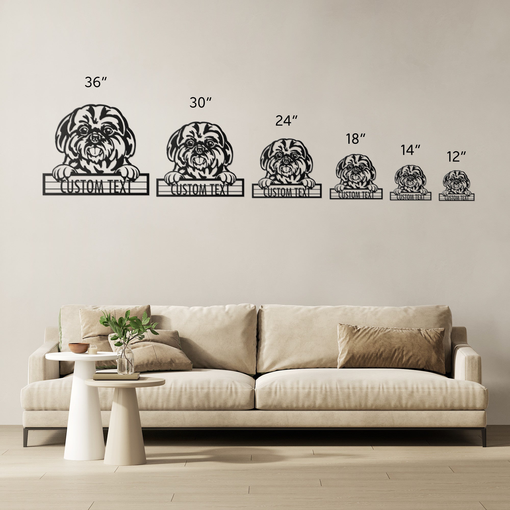 Shih Tzu - Dog Customized Metal Wall Art Decor