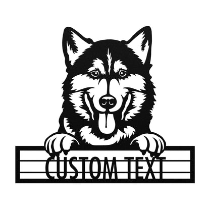 Siberian Husky - Dog Personalized Metal Wall Art Decor