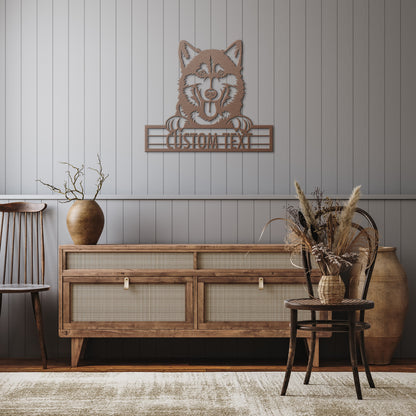 Siberian Husky - Dog Personalized Metal Wall Art Decor
