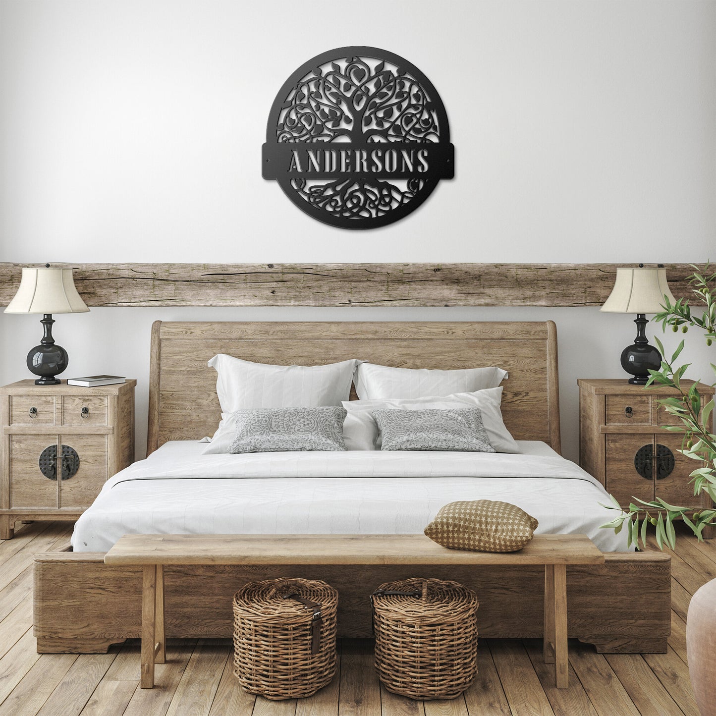 Tree Of Life Personalized Monogram Metal Wall Decor Sign